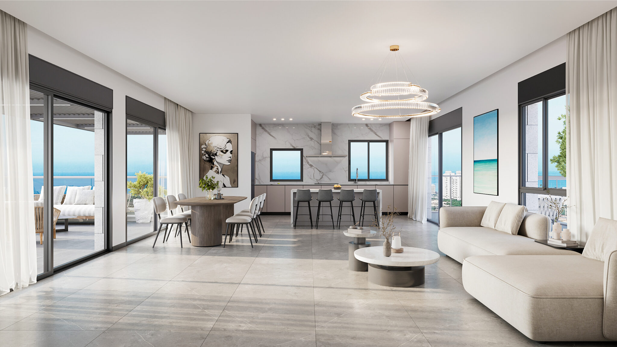 PENTHOUSE 6 חדרים, 2 מפלסים